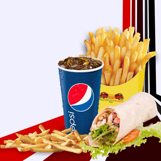 Roll Box (Shawarma Roll 1Pcs + Fries + Cold Drinks 350 ML)
