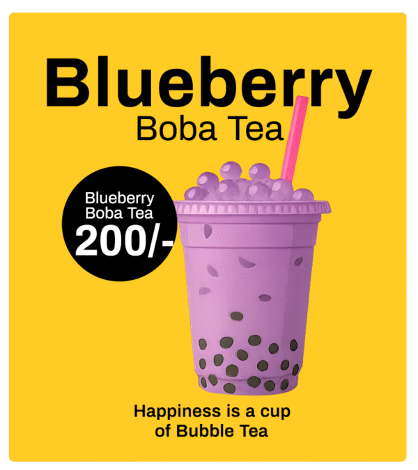 Blueberry Boba Tea