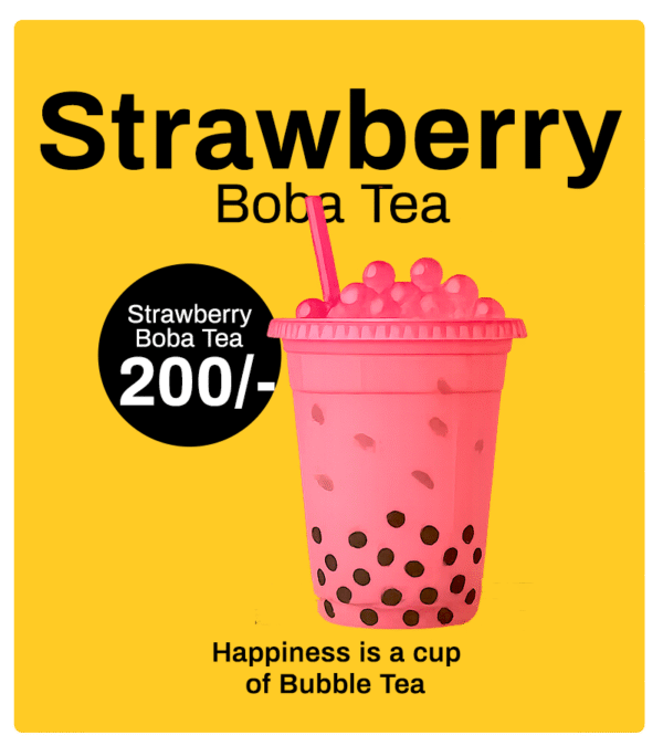 Strawberry Boba Tea