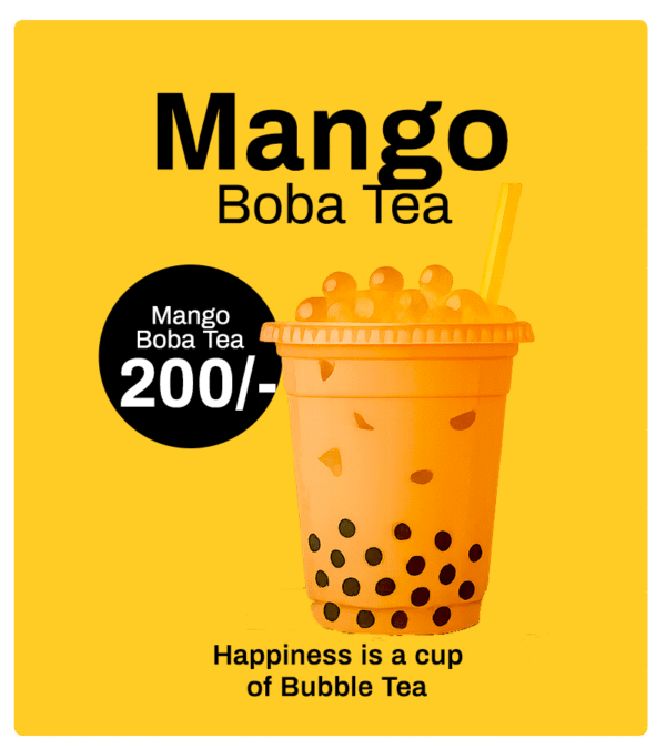 Mango Boba Tea