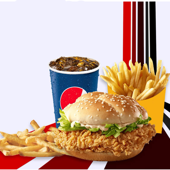 Fries Box (Chicken Burger 1Pcs + Fries & Cold Drink 350 ML)